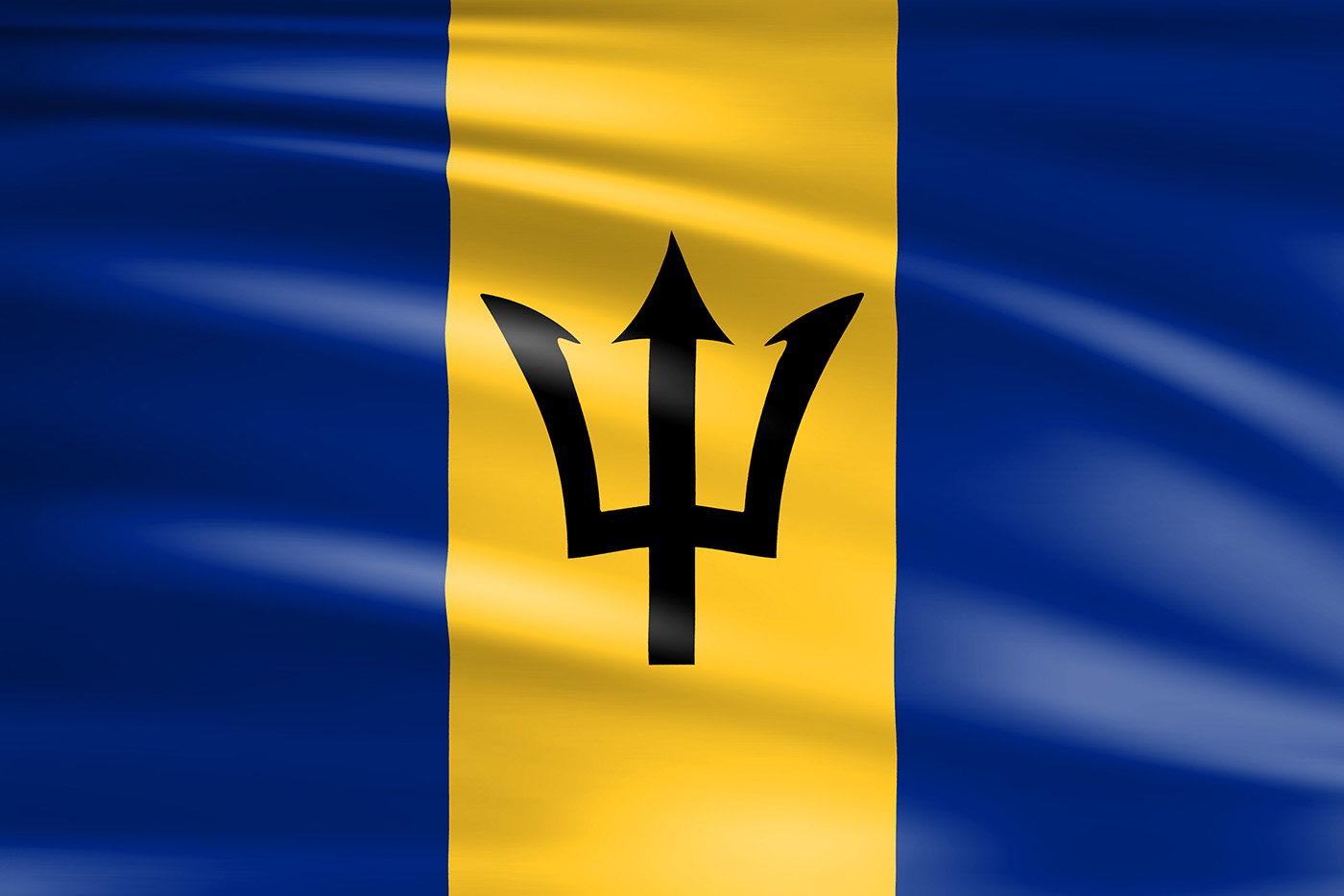 The Flag Of Barbados Wagrati